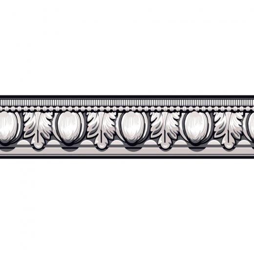 Free download 12 in Black White and Gray Prepasted Wallpaper Border at