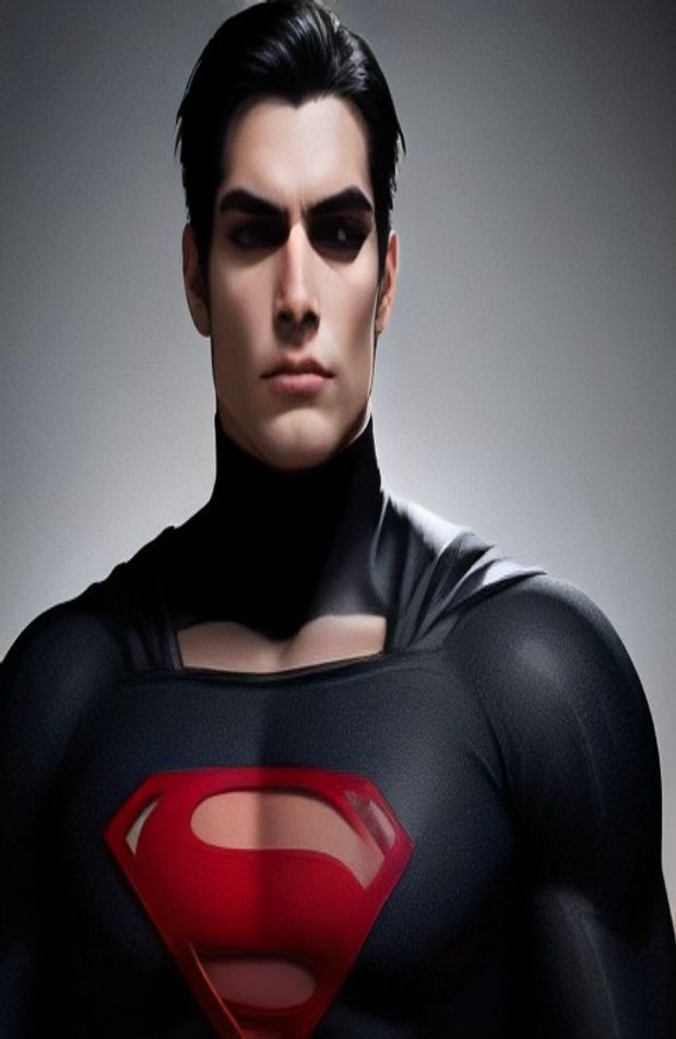 Black Superman Logo AI Wallpaper