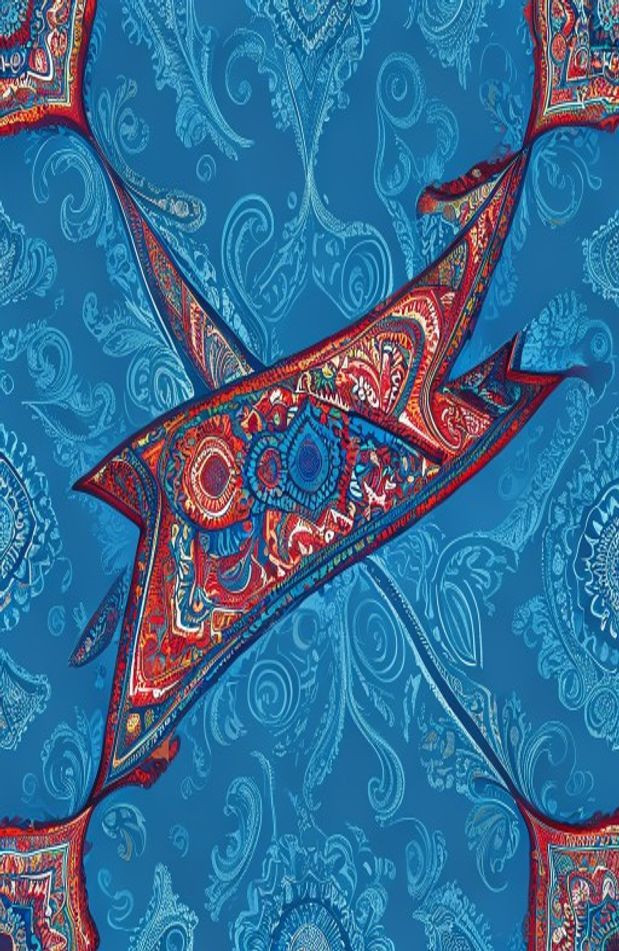 Blue Bandana AI Wallpaper