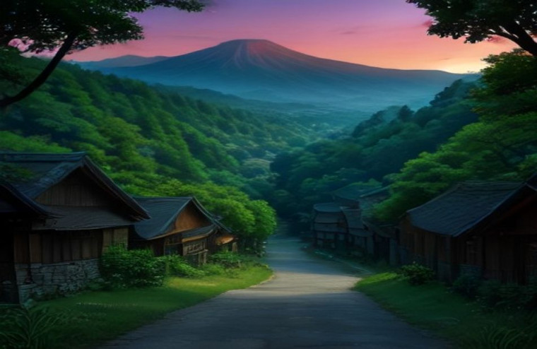 Hidden Leaf Village AI Wallpaper