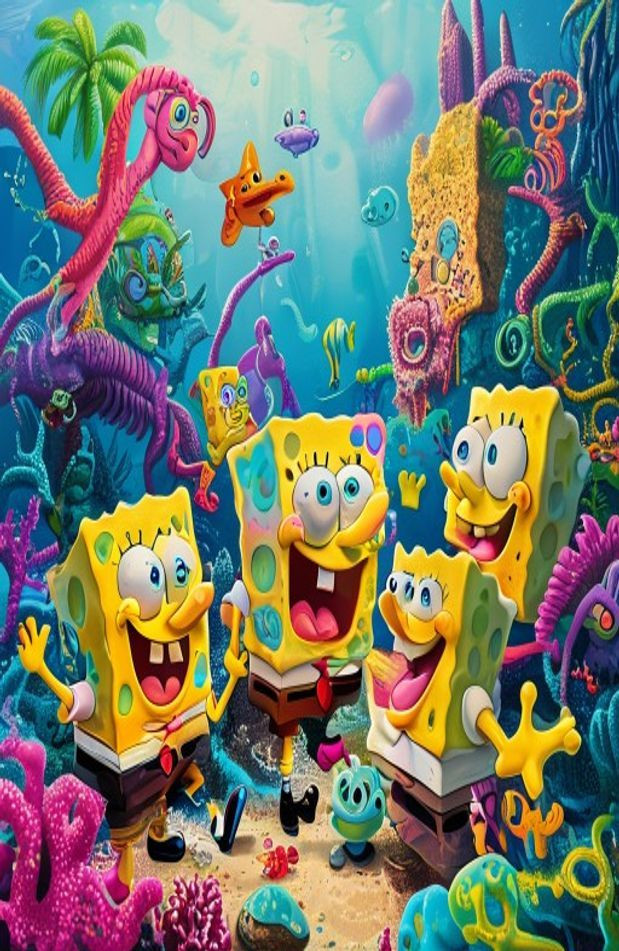 Bob Esponja AI Wallpaper