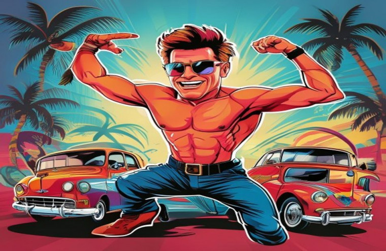 Johnny Bravo AI Wallpaper