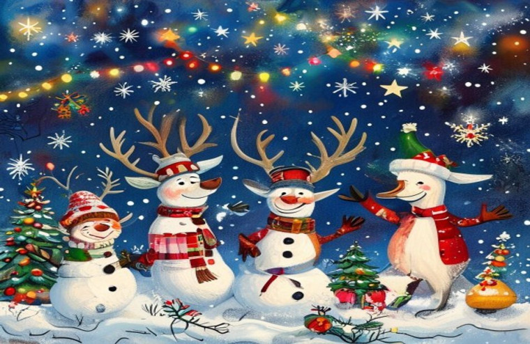 Funny Christmas AI Wallpaper