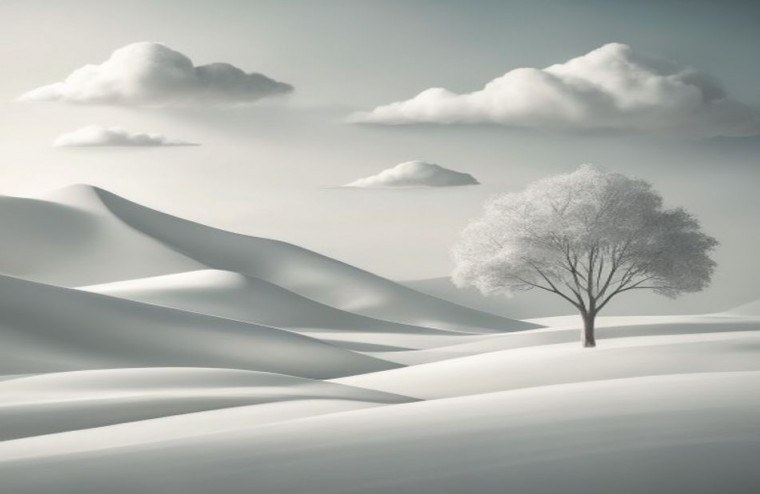 White Minimalist AI Wallpaper