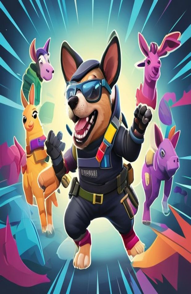 Doggo Fortnite AI Wallpaper