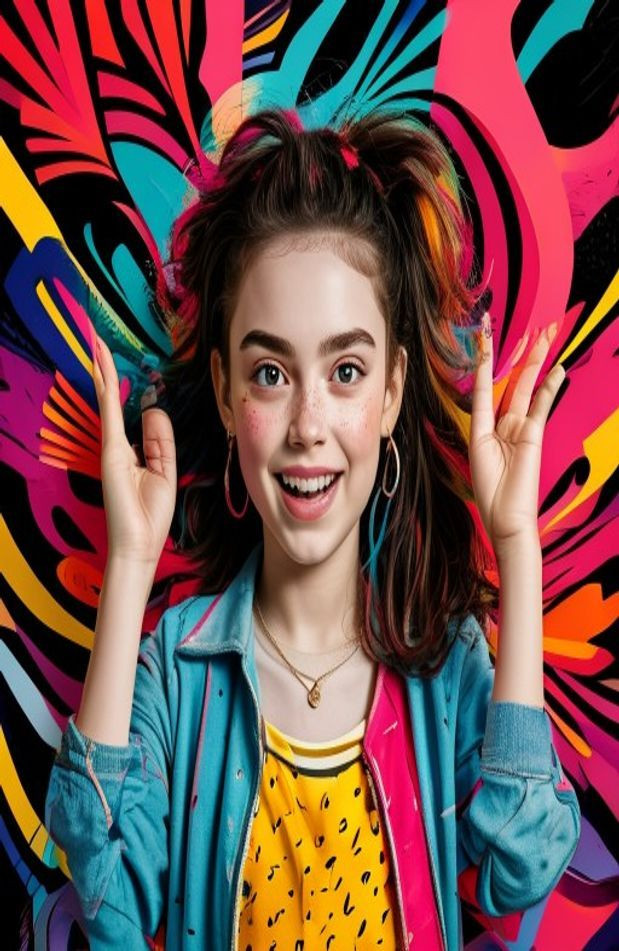 Teen Girl AI Wallpaper For Computer