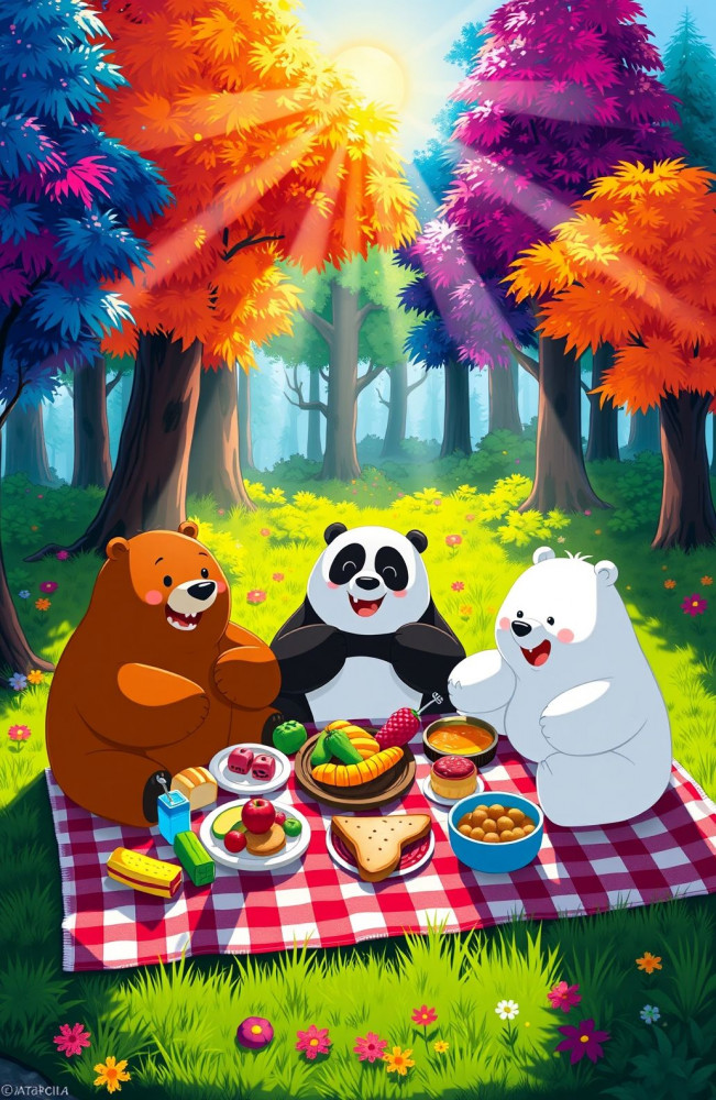 We Bare Bears AI Wallpaper