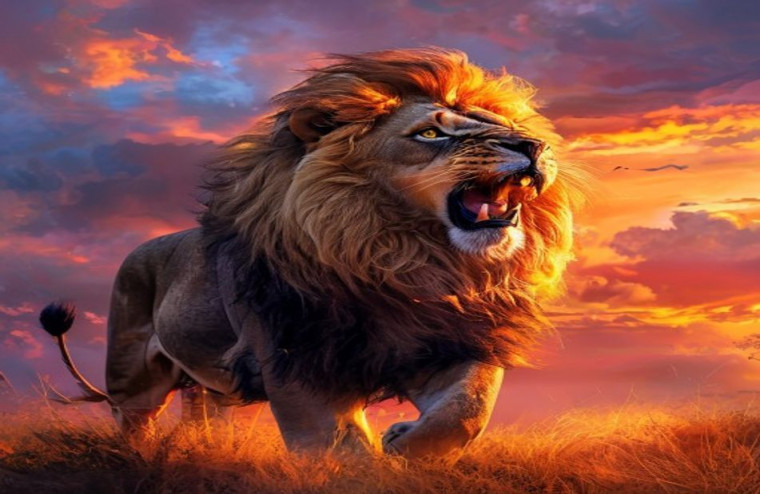 Lion Roar AI Wallpaper