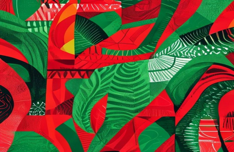 Red And Green AI Wallpaper