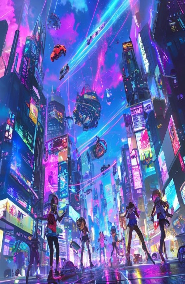 Anime Sci Fi AI Wallpaper