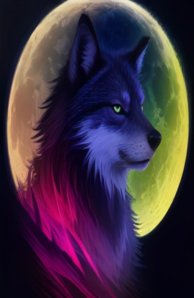 Neon Animal AI Wallpaper