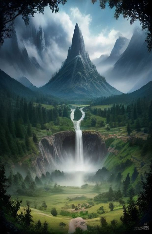 Map Of Middle Earth AI Wallpaper
