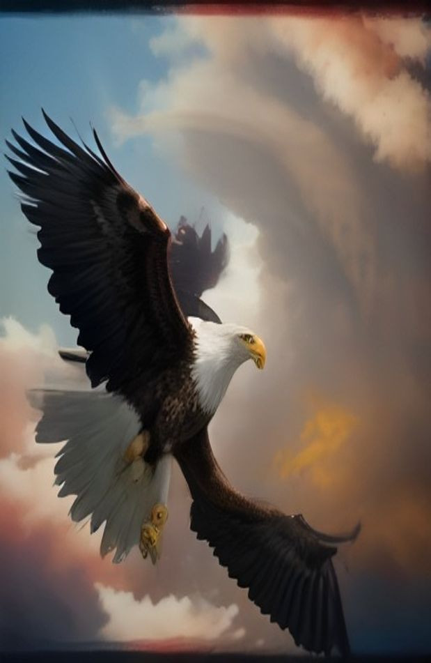American Flag With Eagle AI Wallpaper