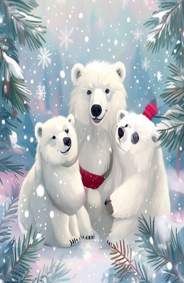Cute Winter AI Wallpaper