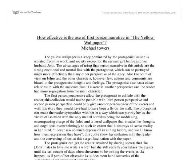 Free download the yellow wallpaper in the first person from the