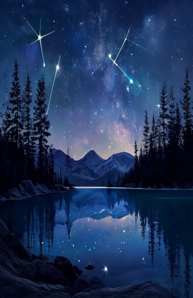 Mountain Night AI Wallpaper