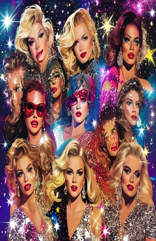 Hollywood Girls AI Wallpaper