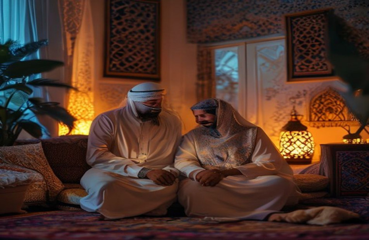 Islamic Couple AI Wallpaper Models