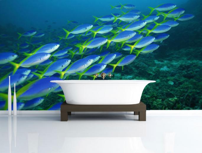 Fish Bathroom Wallpaper Photos