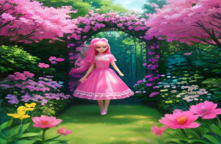 Cute Barbie Doll AI Wallpaper