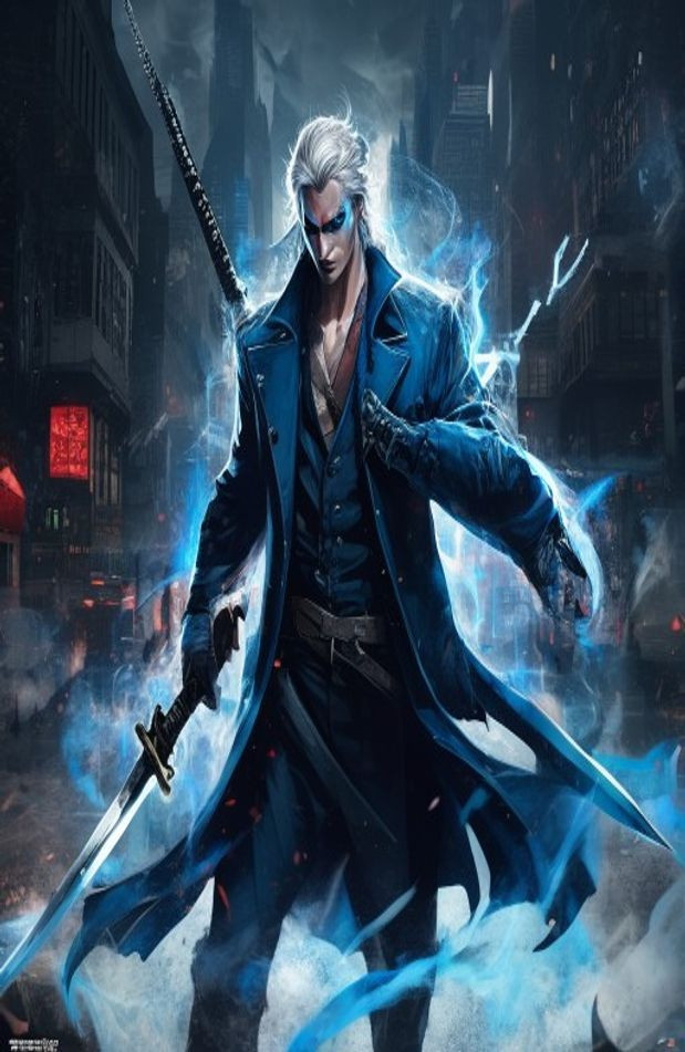 Vergil Devil May Cry AI Wallpaper