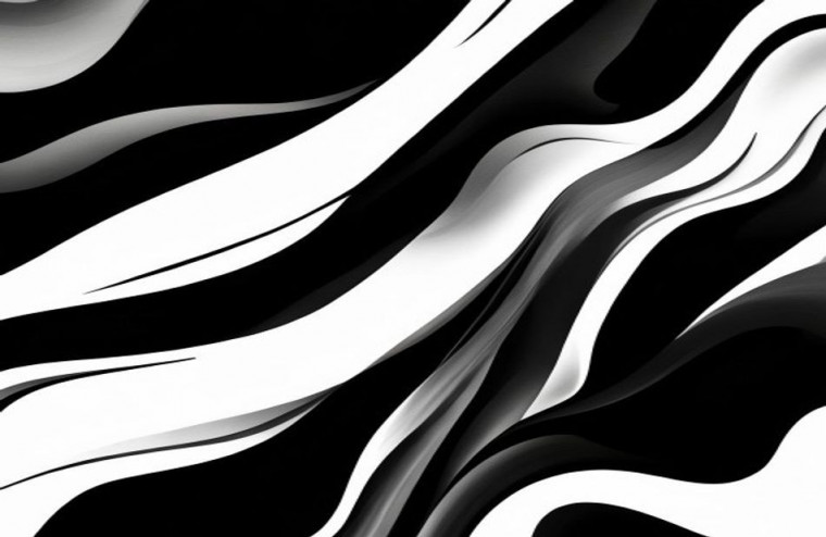 Black And White Abstract AI Wallpaper