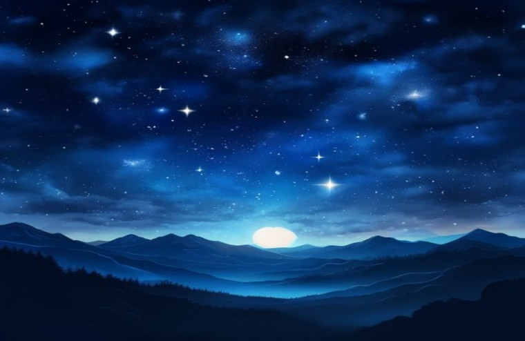 Dark Blue HD AI Wallpaper
