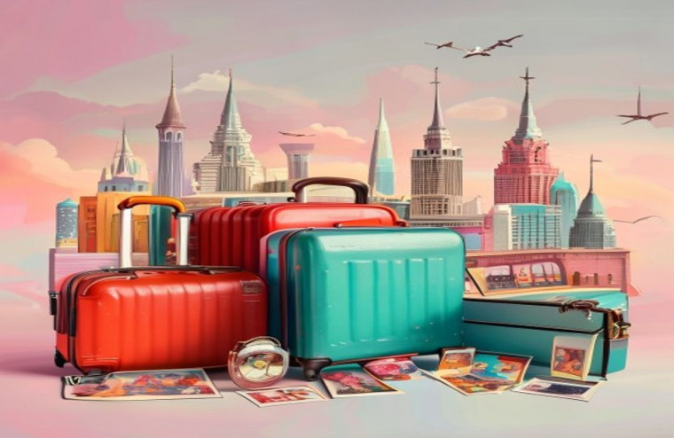 Travel Retro AI Wallpaper