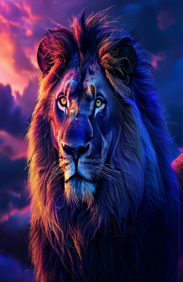 Black Lion HD AI Wallpaper