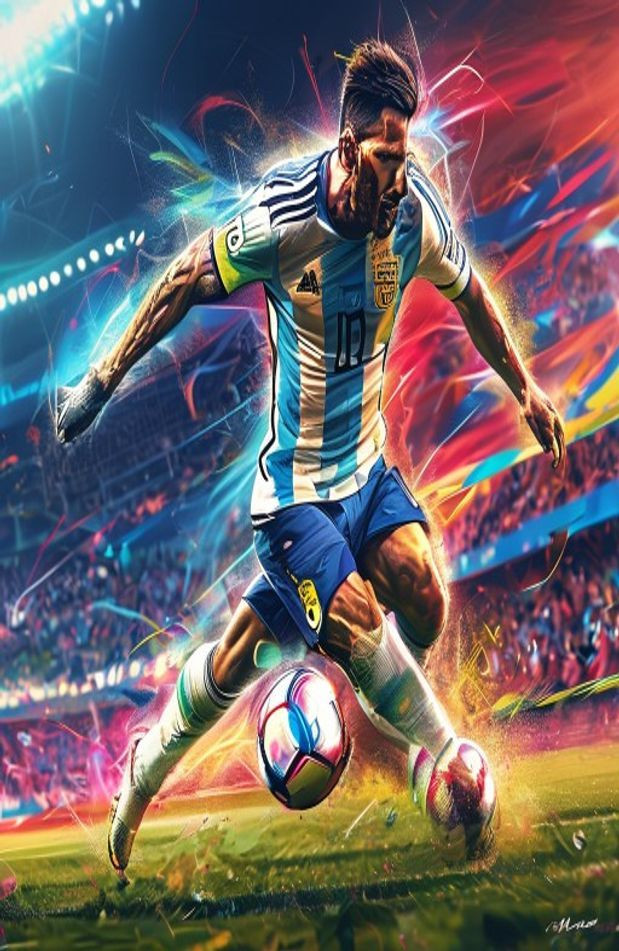 Football AI Wallpaper Lionel Messi
