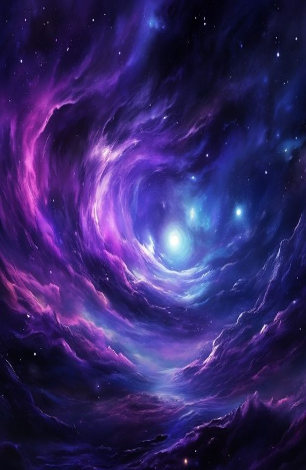 HD Purple Space AI Wallpaper