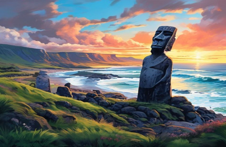 Easter Island AI Wallpaper