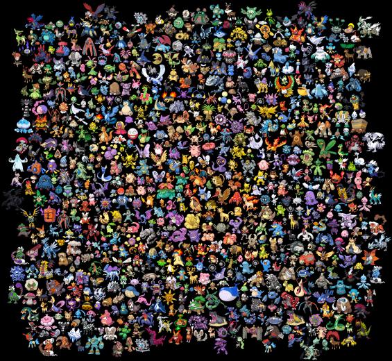 Free download All Pokemon Sprites Gen I V by GreenFeline777 [1576x1450 ...