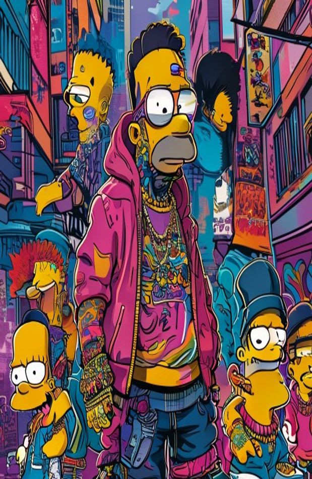 Simpsons AI Wallpaper Hypebeast