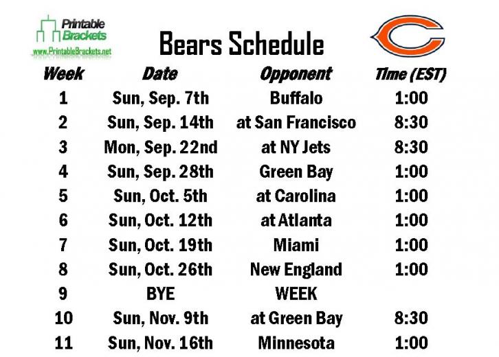 🔥 Free Download Chicago Bears Schedule by dianewright WallpaperSafari