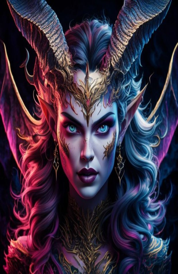 Female Demon AI Wallpaper