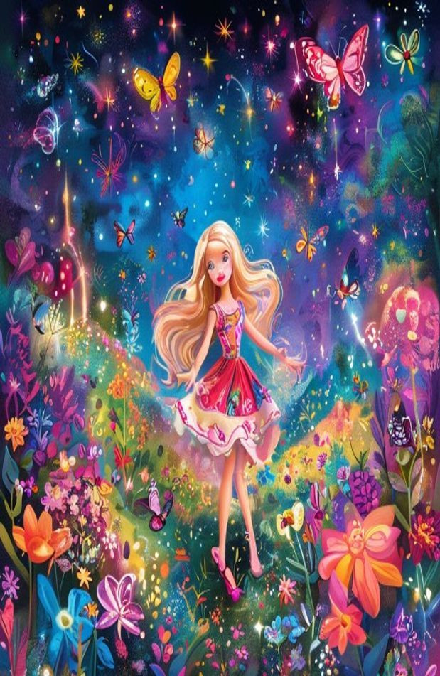 Cute Barbie Doll AI Wallpaper