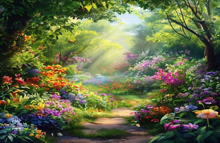 HD Garden AI Wallpaper