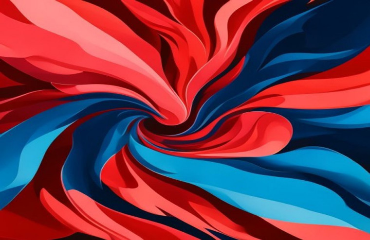 Red And Blue Fire AI Wallpaper