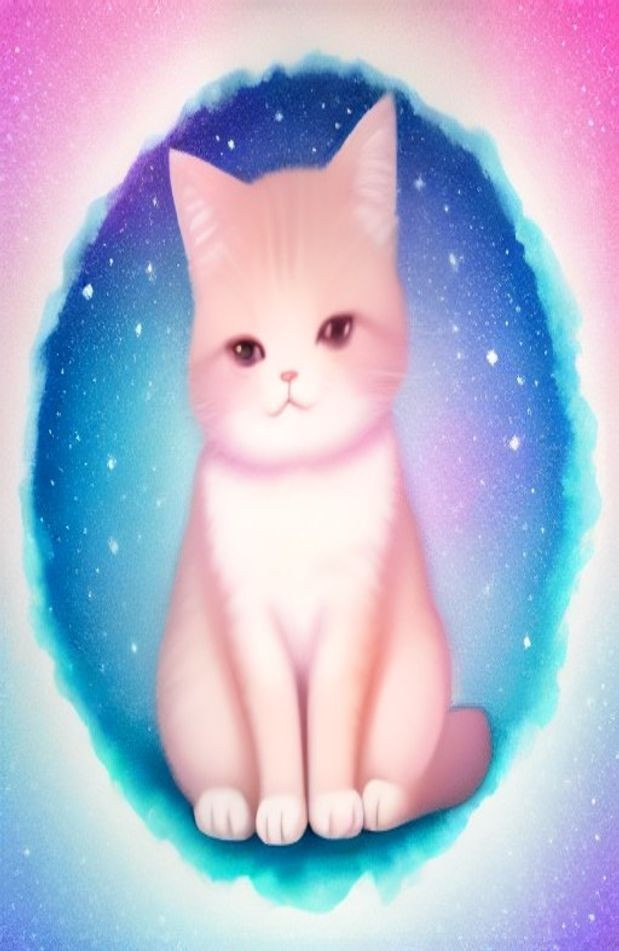 Kawaii Cat AI Wallpaper