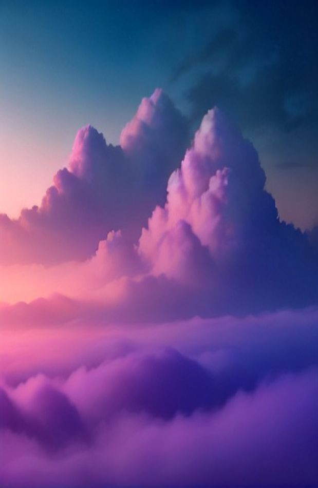 Cool Purple Aesthetic AI Wallpaper