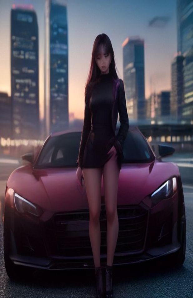 Audi Girl AI Wallpaper