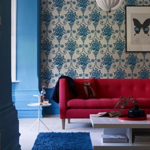 Free download Inspiring wallpaper ideas for colourful bold living rooms