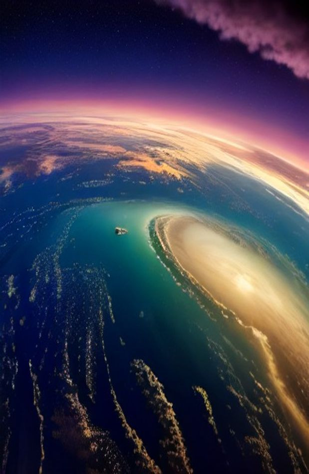 Earth From Space HD AI Wallpaper