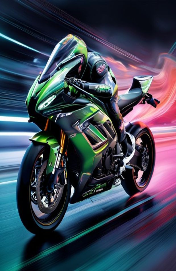 Kawasaki Ninja H2r AI Wallpaper