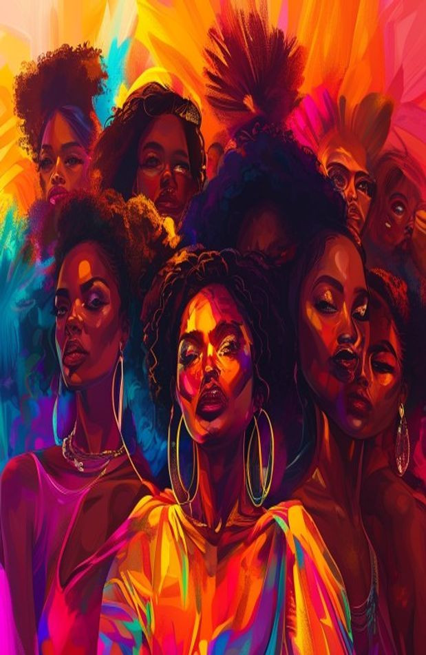 Beautiful Black Women AI Wallpaper