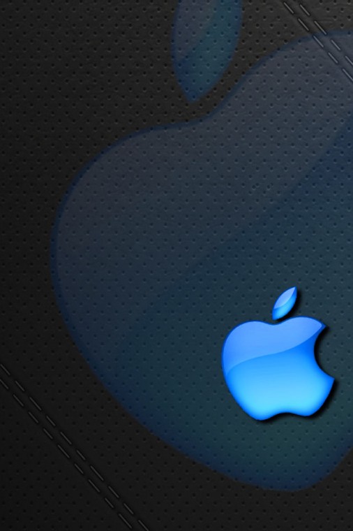 Free download Apple Logo On Leather Background Wallpaper iPhone ...