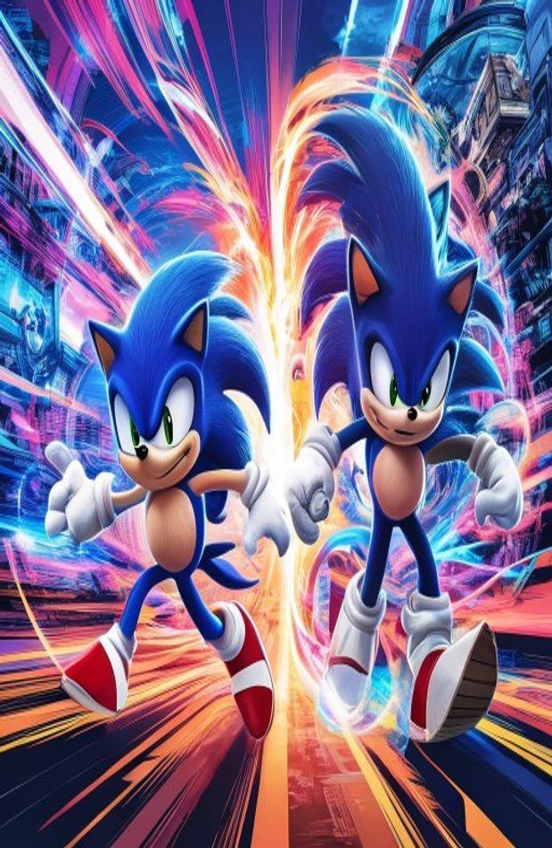Sonic Shadow And Silver AI Wallpaper
