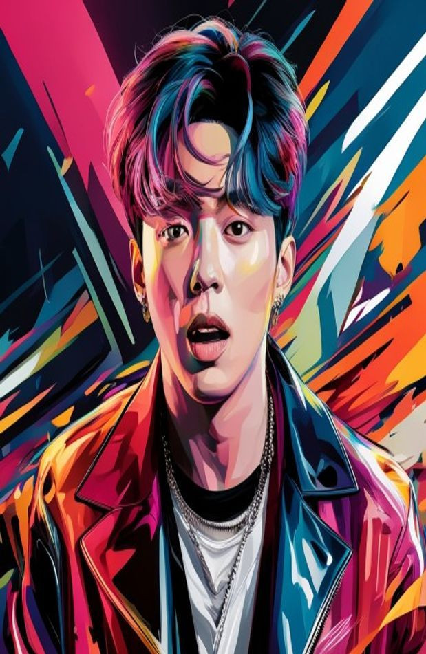 V Bts Idol AI Wallpaper