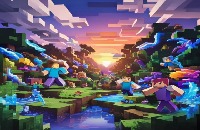 Minecraft Gif AI Wallpaper
